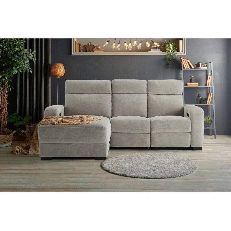 Latitude Run® 3 Piece Upholstered Reclining Sectional Wayfair